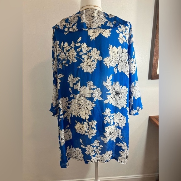 Gramercy atelier New York XXL silk blouse blue floral - Picture 5 of 13